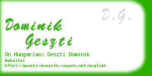 dominik geszti business card